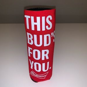 Budweiser | Beer Bottle Red and White Koozie